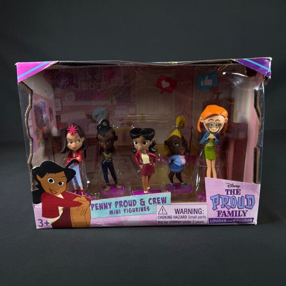 Disney The Proud Family - Penny Proud and Crew Mini Figurines Set - New - Picture 1 of 7